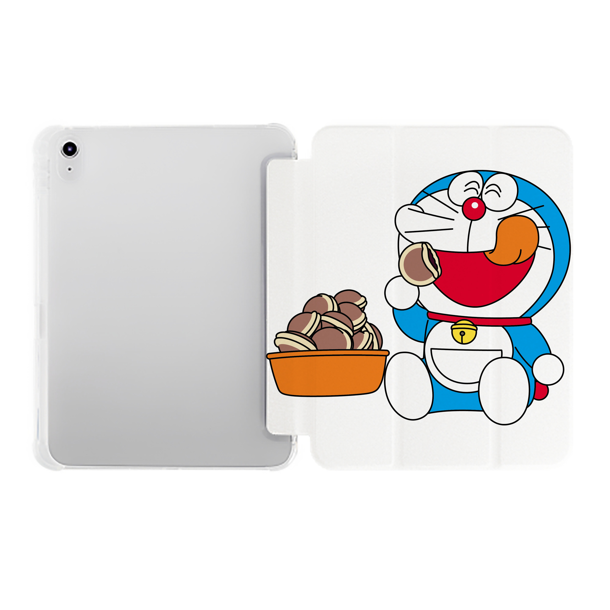 （画像用） ドラえもん Doraemon IPad ケース ペン収納付き 三つ折りスタンド PUレザー×シリコン 対応機種9.5/10.5/10.9インチ